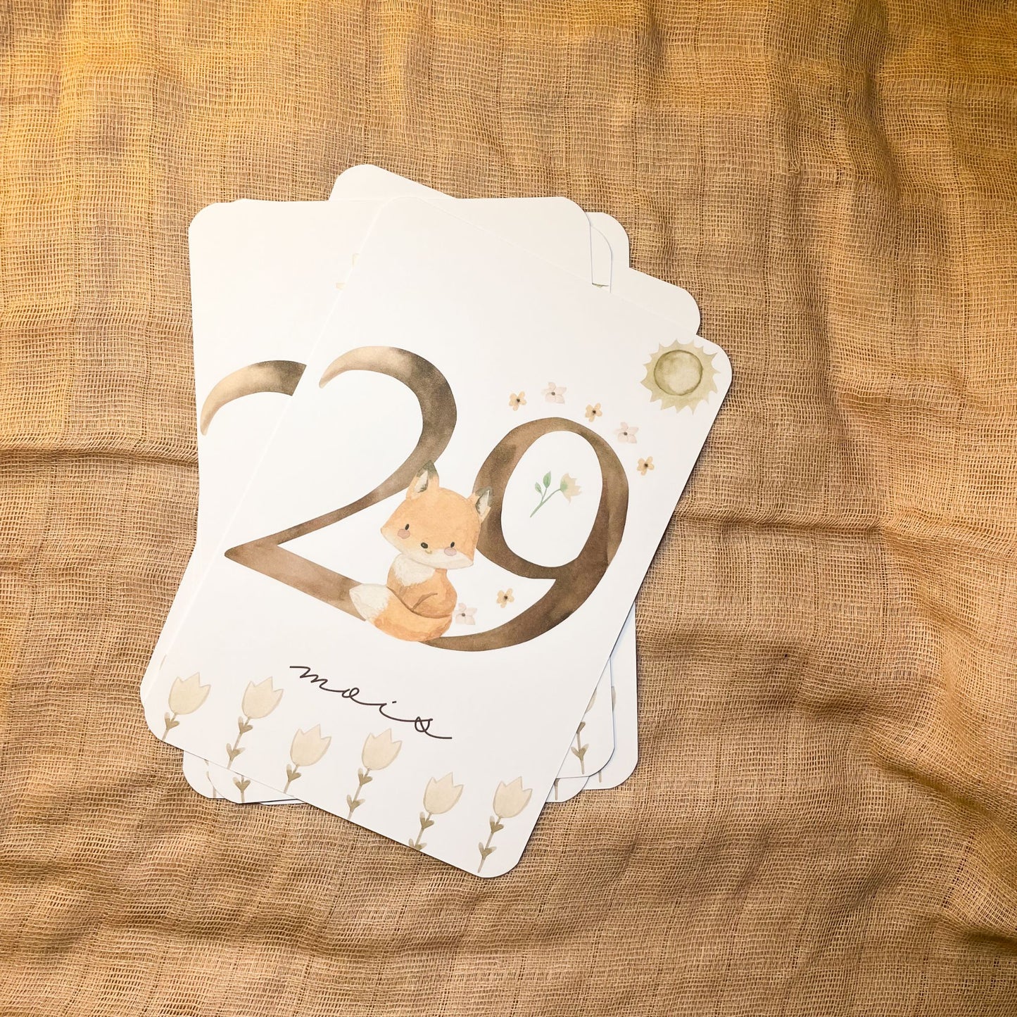Baby Milestone Cards - Third Year - Fox