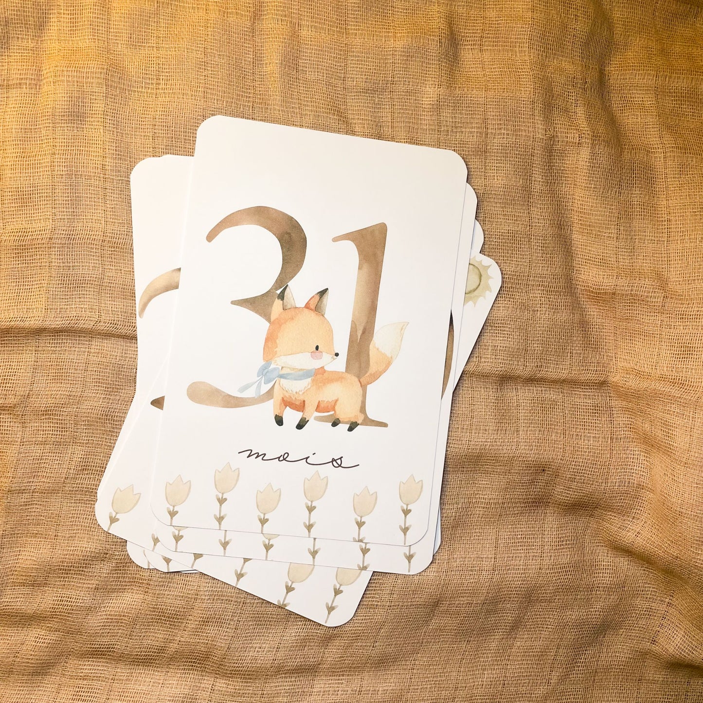 Baby Milestone Cards - Third Year - Fox