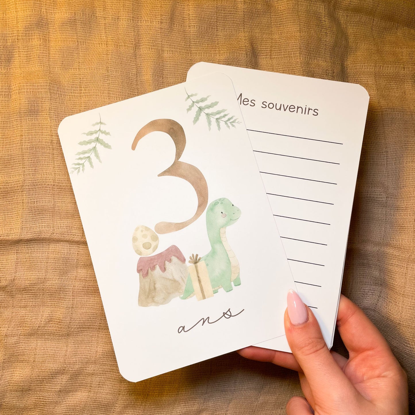 Baby Milestone Cards - Third Year - Dinosaur