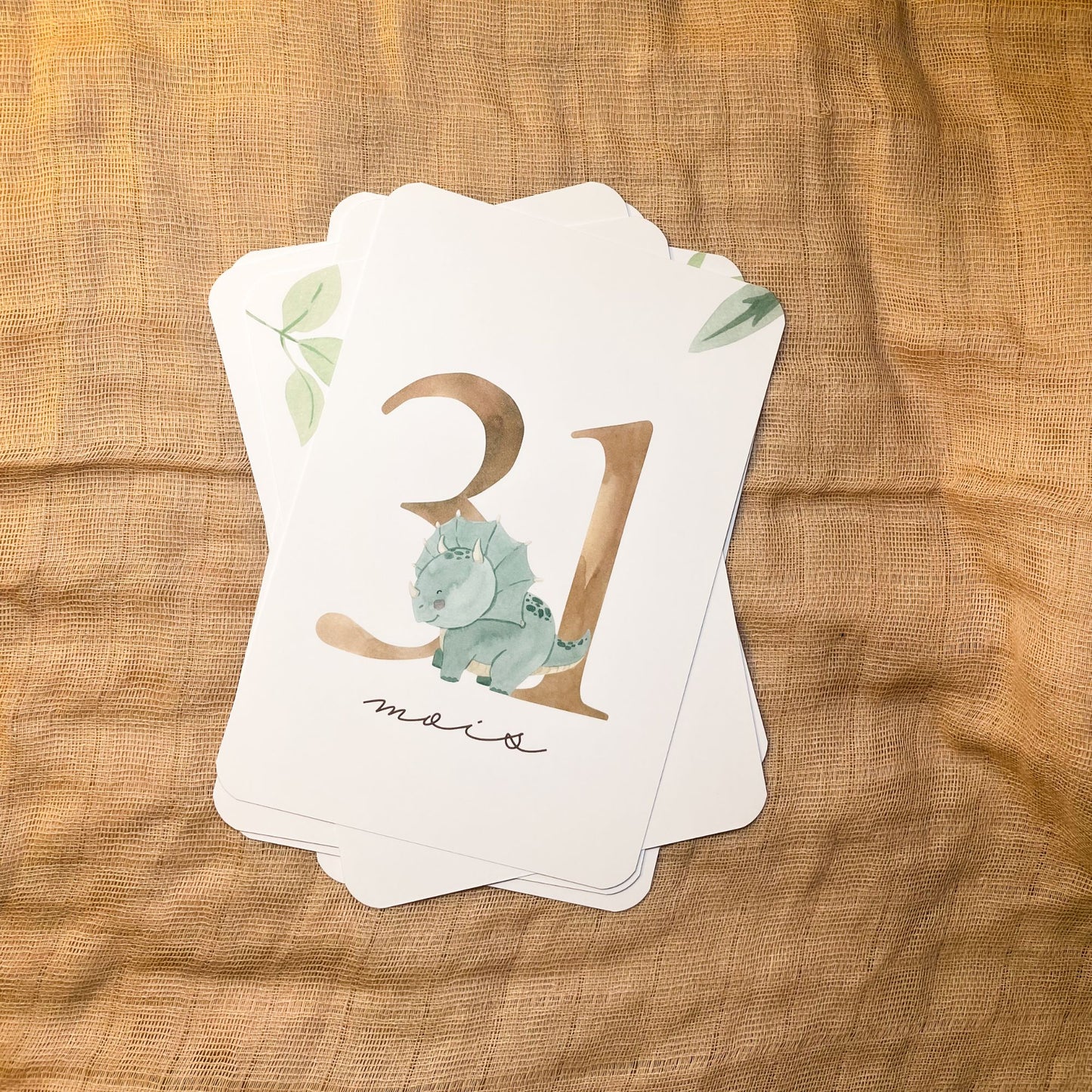 Baby Milestone Cards - Third Year - Dinosaur
