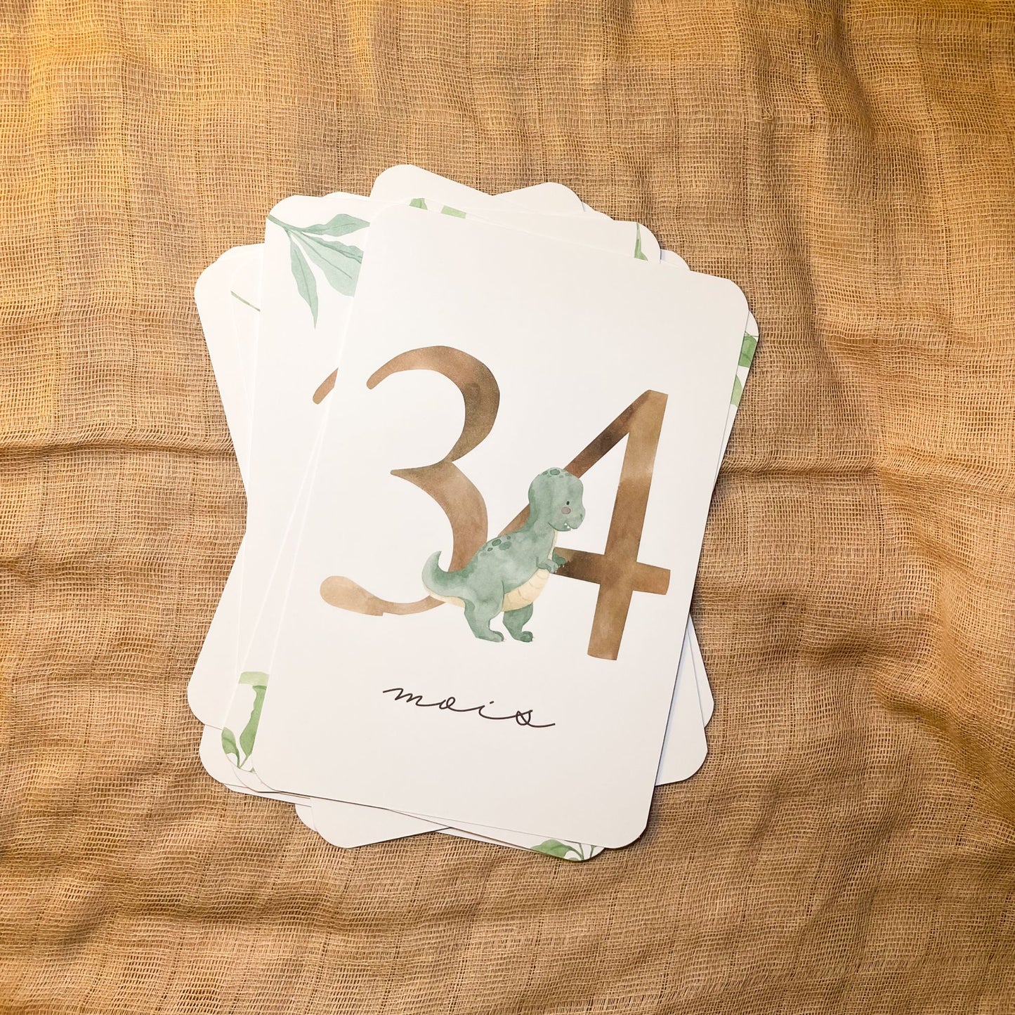 Baby Milestone Cards - Third Year - Dinosaur
