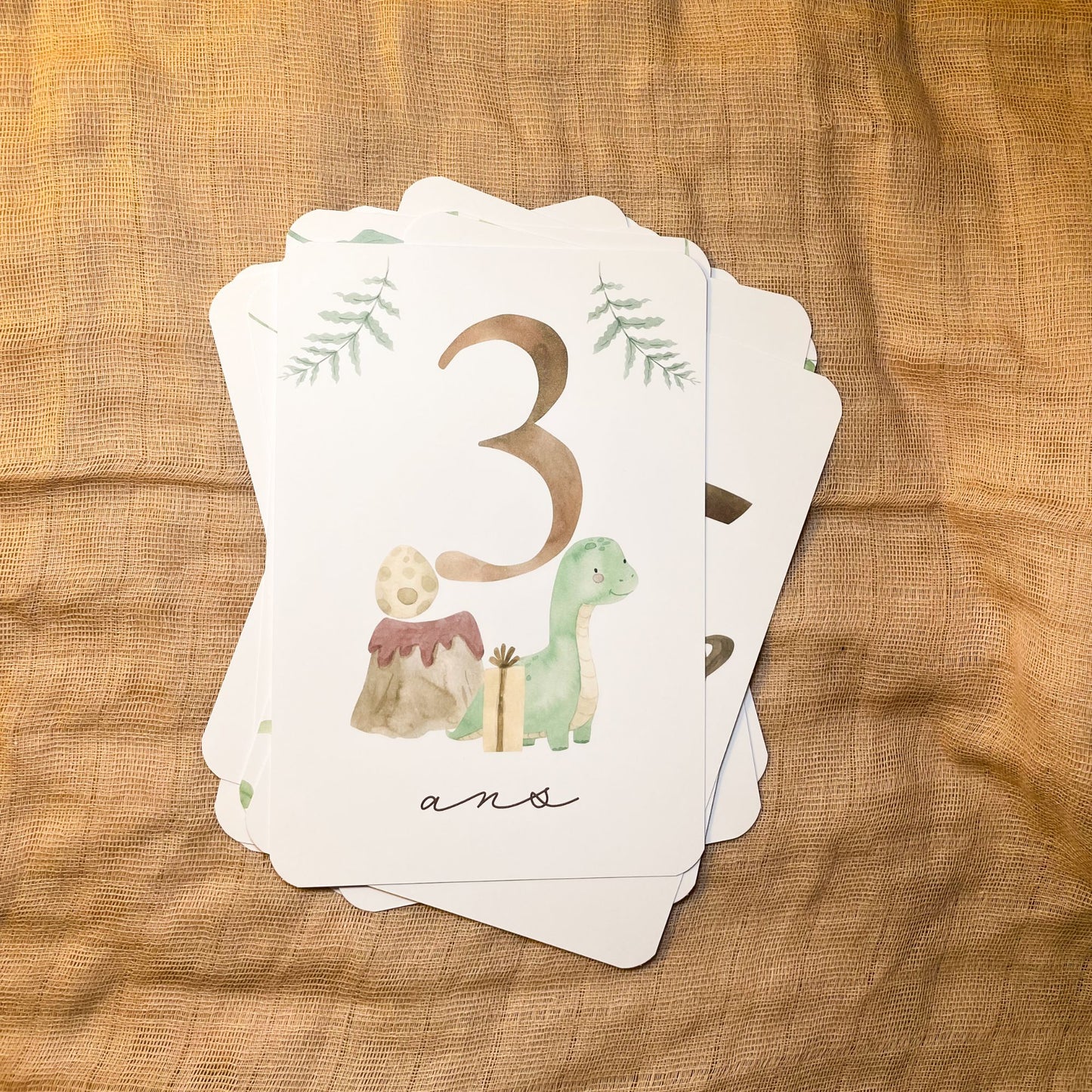 Baby Milestone Cards - Third Year - Dinosaur