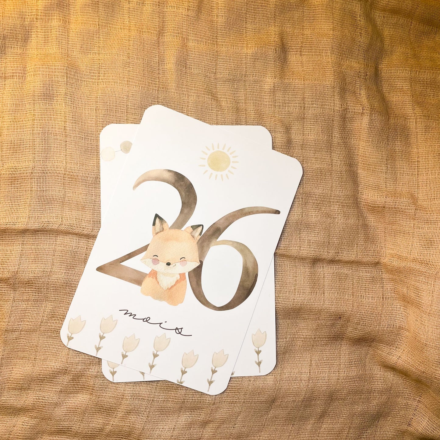 Baby Milestone Cards - Third Year - Fox