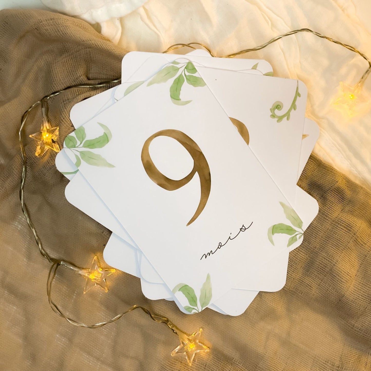 Baby milestone cards - First year - Dinosaur