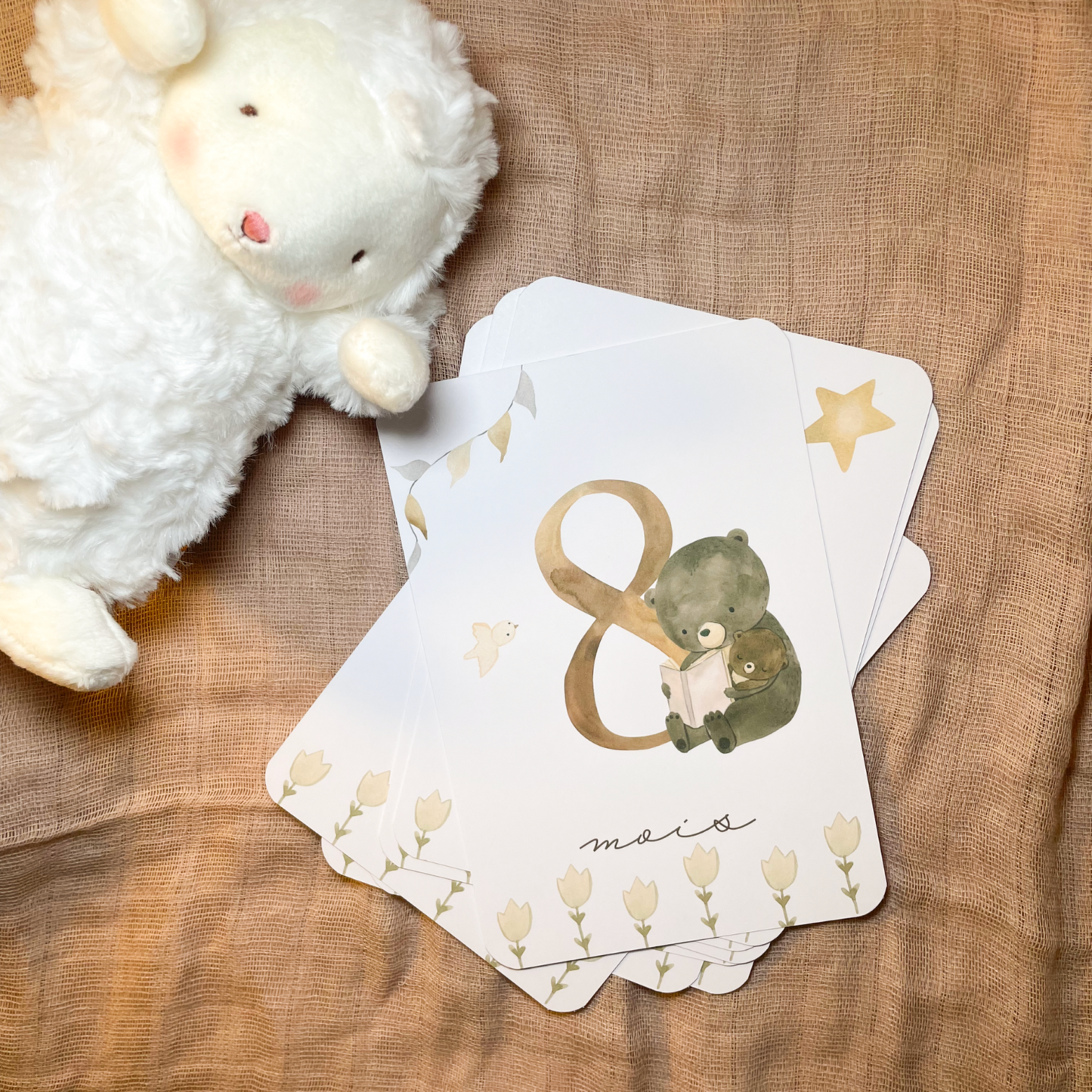 Baby milestone cards - First year - Bohemian Forest
