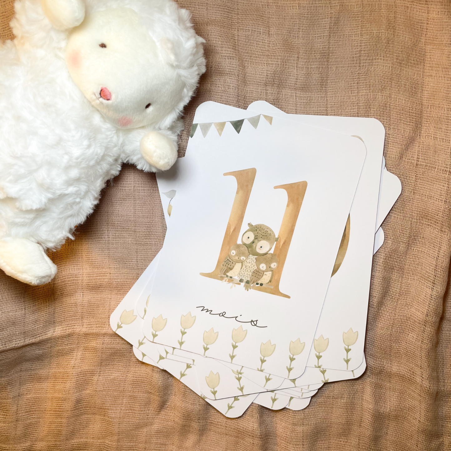 Baby milestone cards - First year - Bohemian Forest