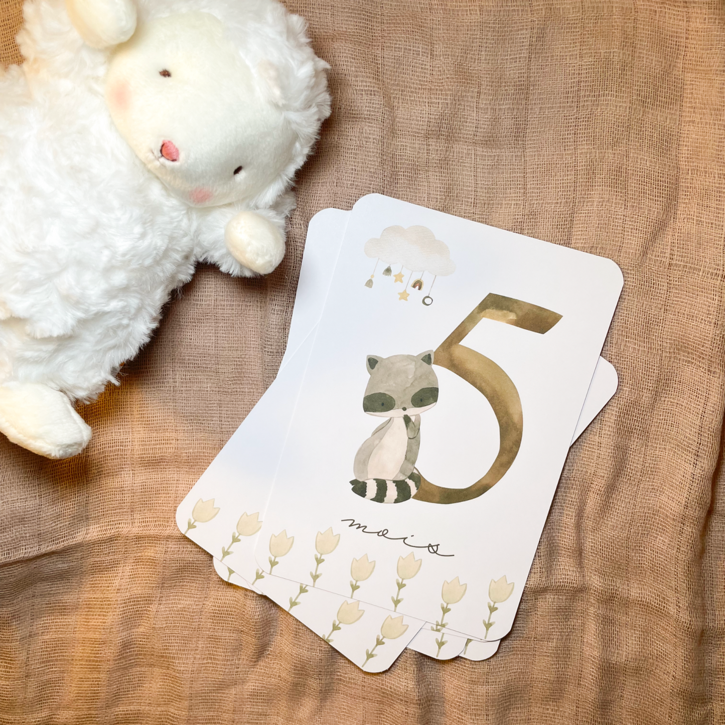 Baby milestone cards - First year - Bohemian Forest