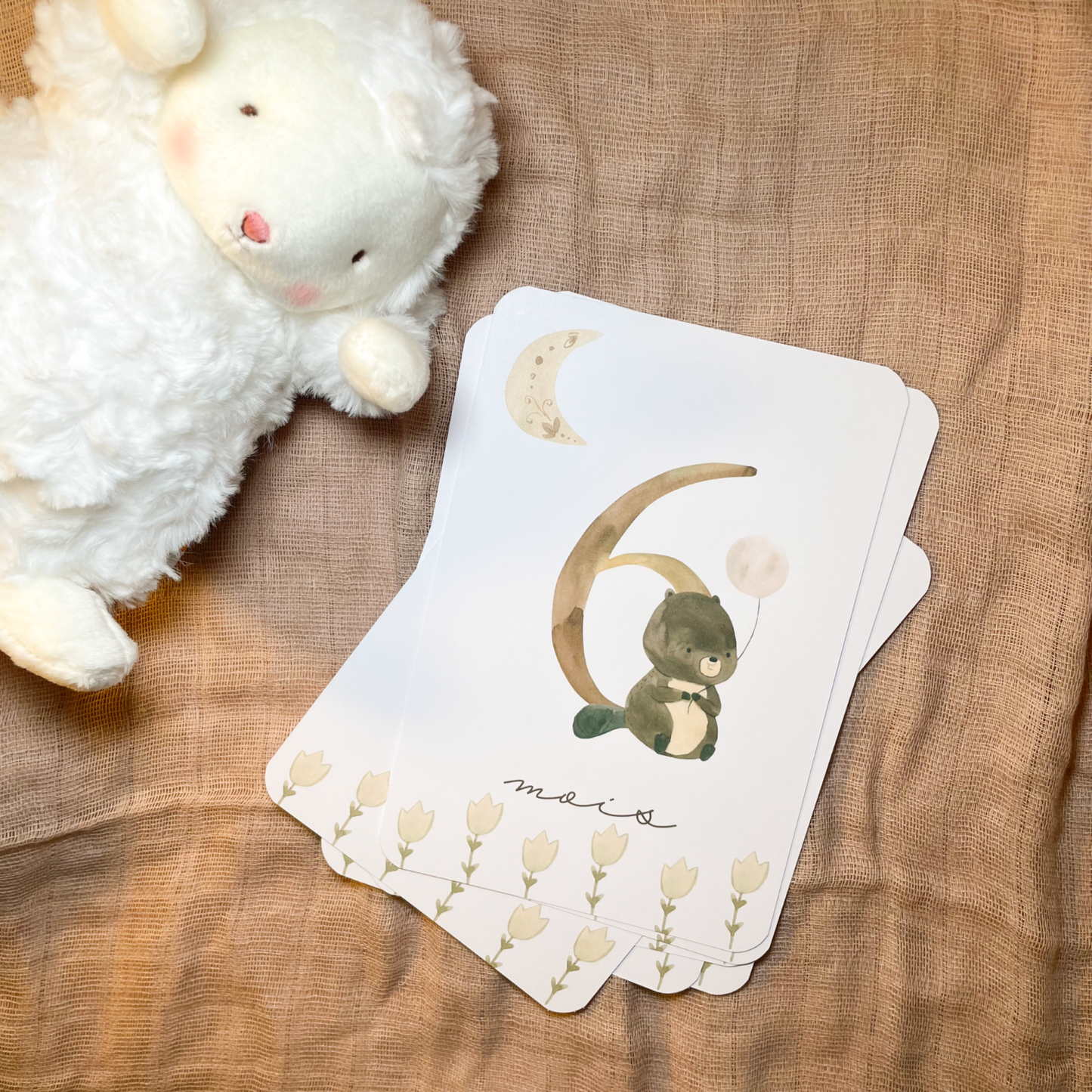 Baby milestone cards - First year - Bohemian Forest