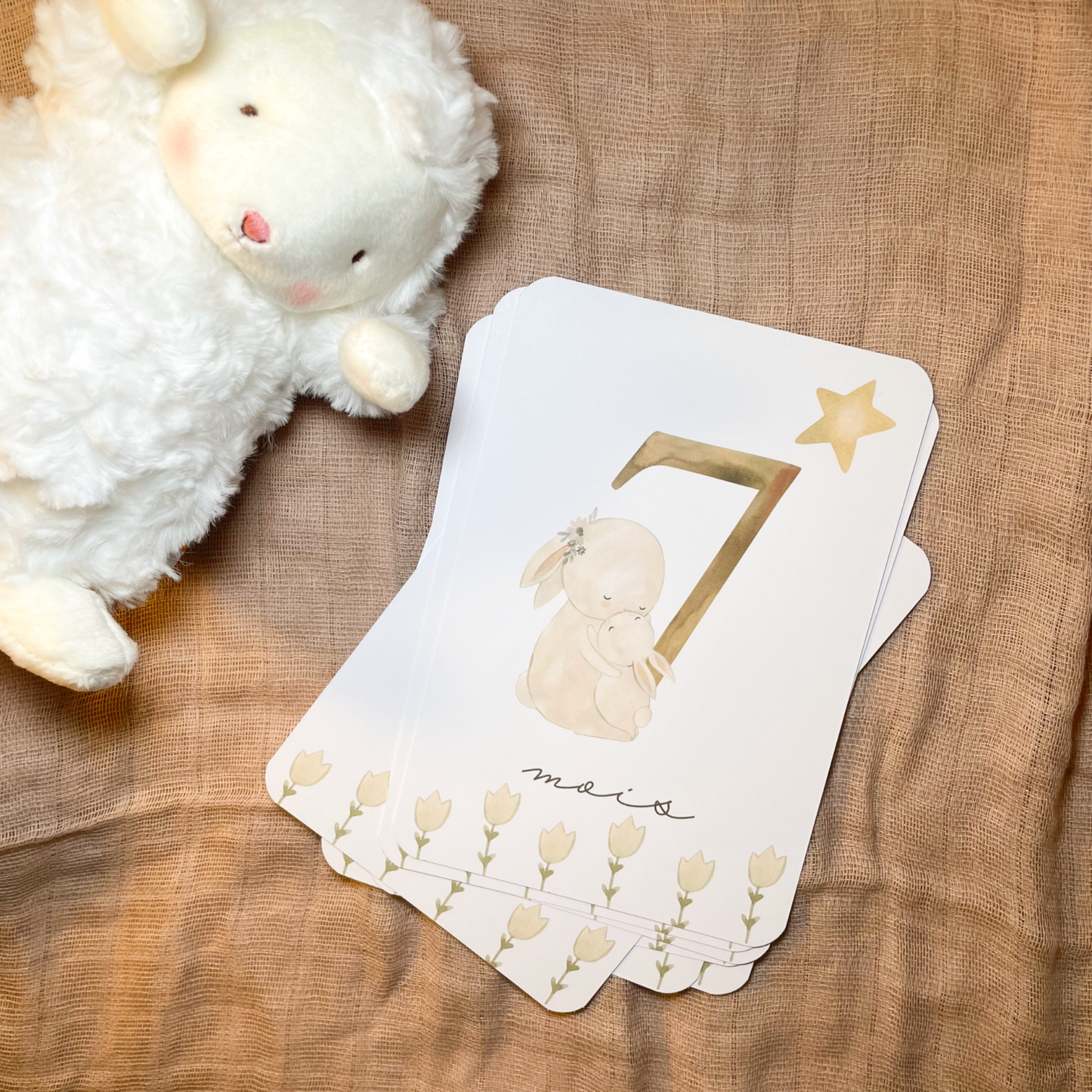 Baby milestone cards - First year - Bohemian Forest
