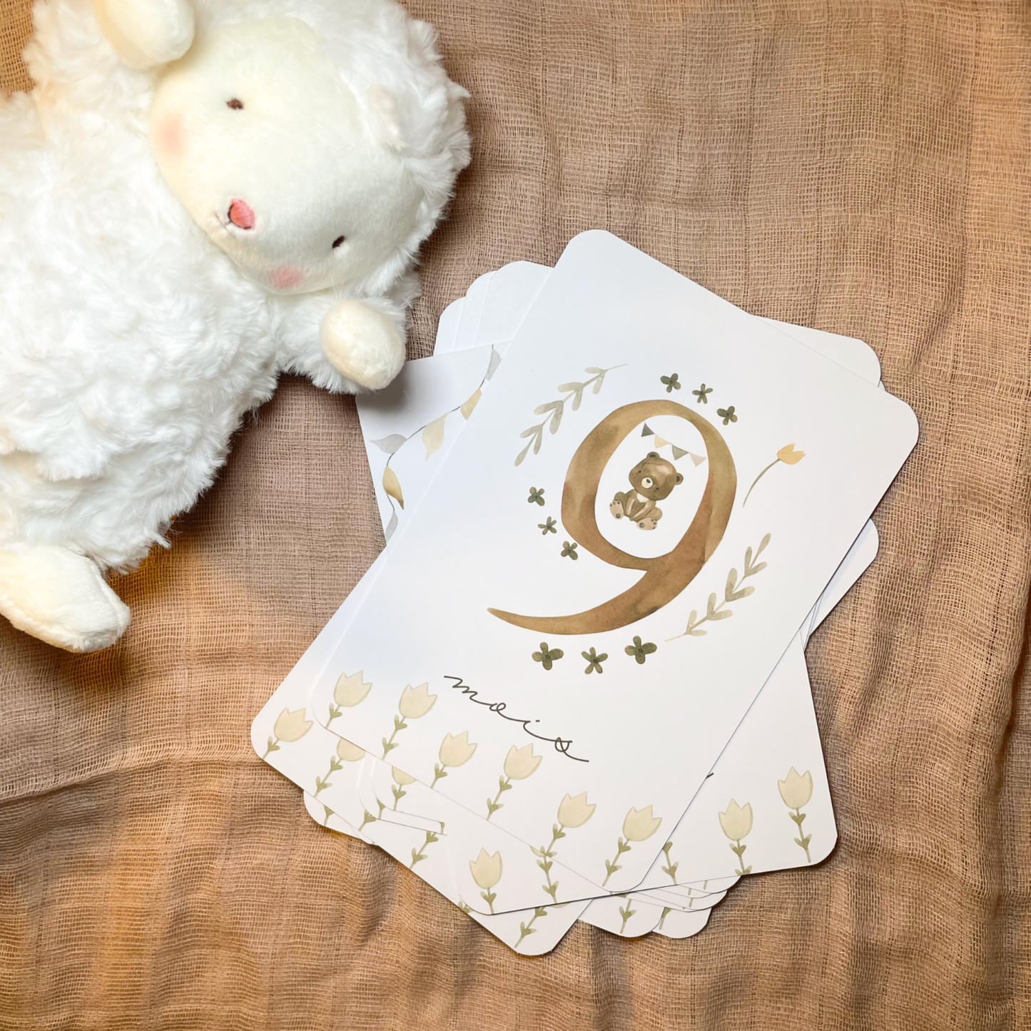 Baby milestone cards - First year - Bohemian Forest