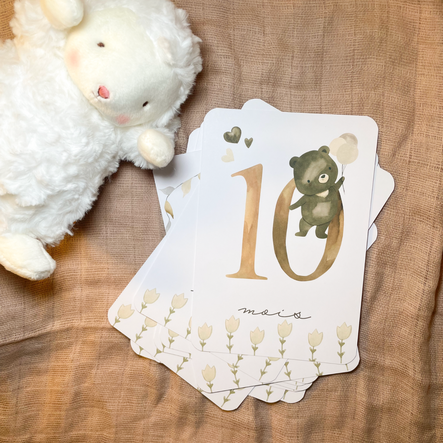 Baby milestone cards - First year - Bohemian Forest