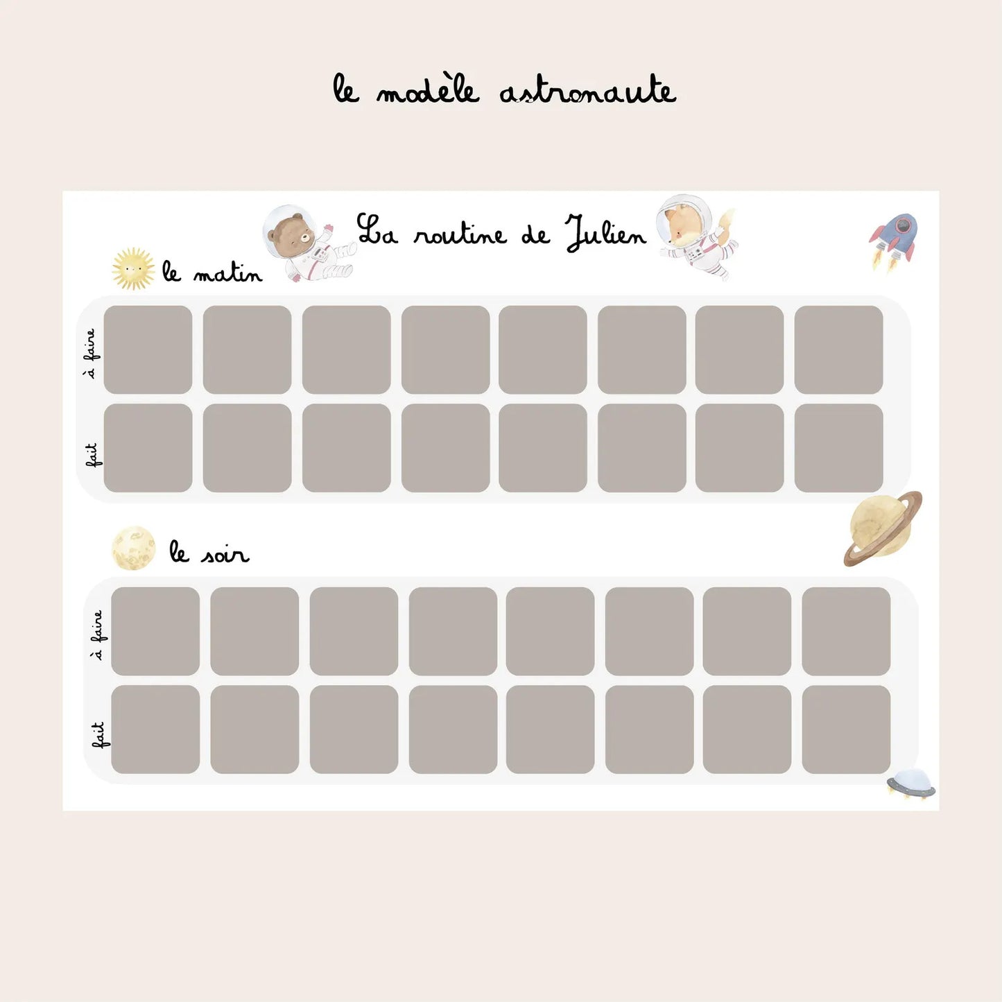 Children's daily routine - Fox