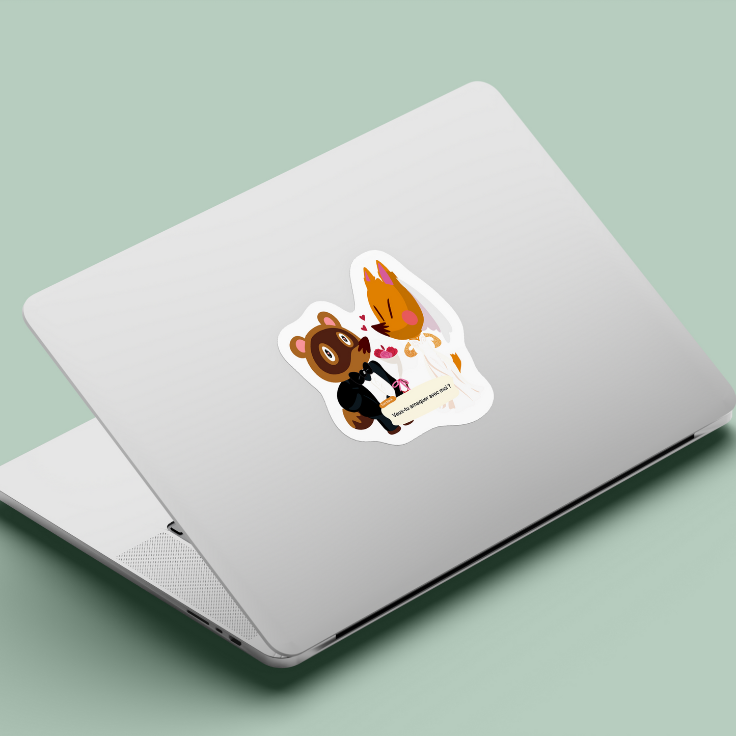 Sticker à l'unité - Mariage Rounard et Tom Nook - Humoristique