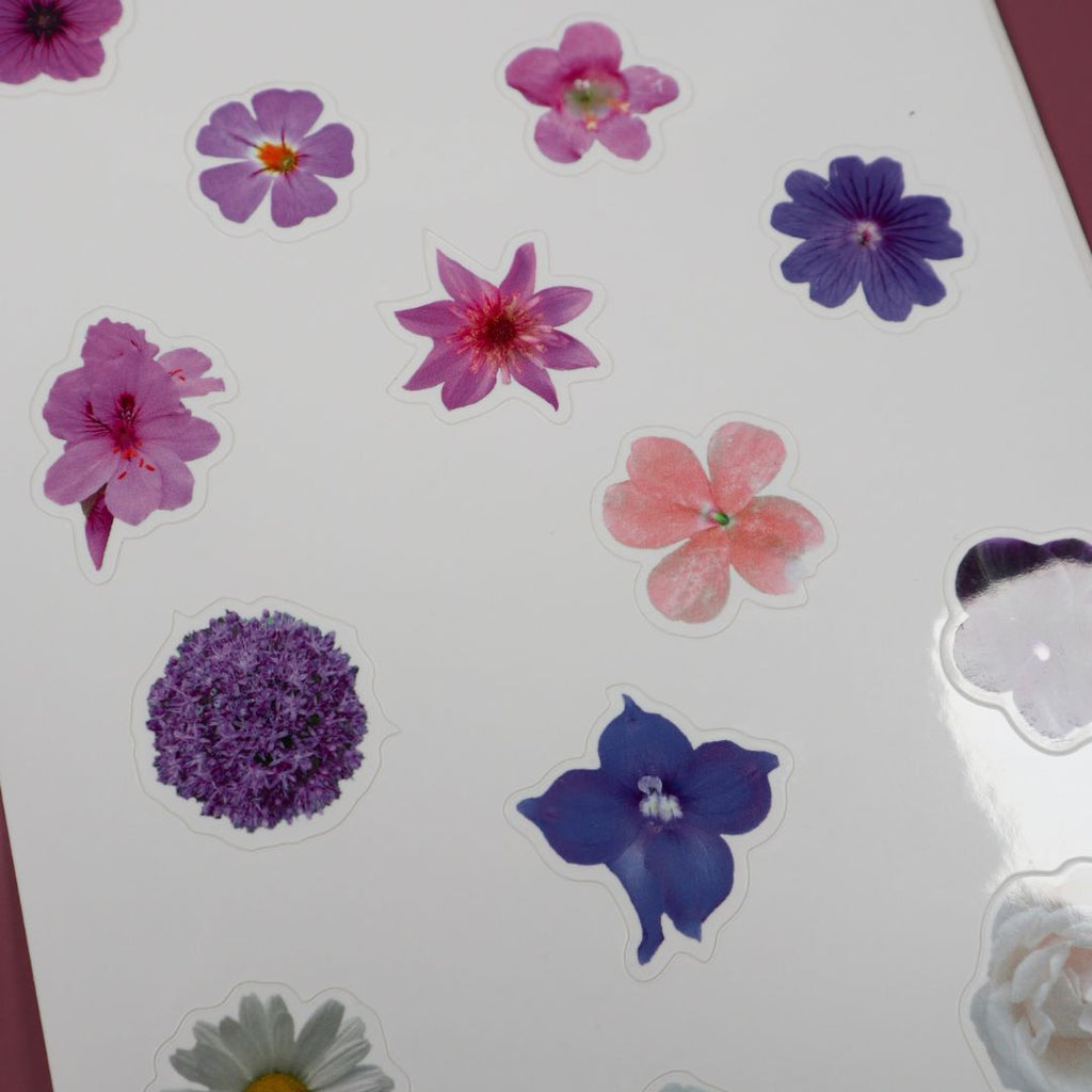 Planches de stickers - fleurs bleues 🪻