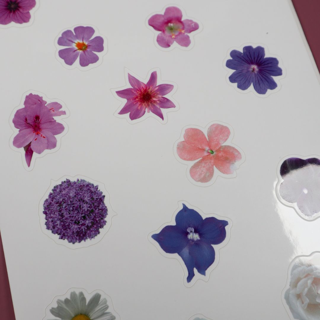 Planches de stickers - fleurs bleues 🪻