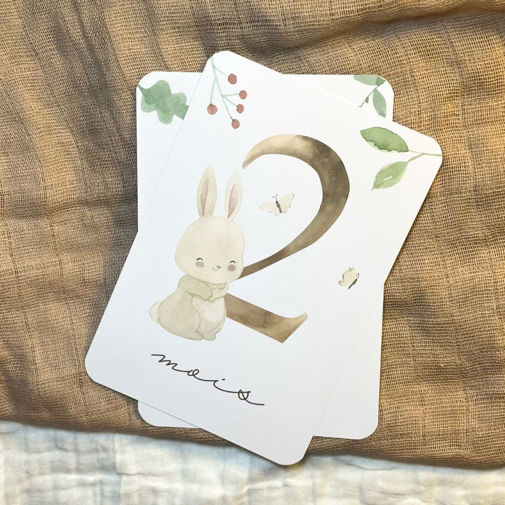 Baby Milestone Cards - First Year - Woodland