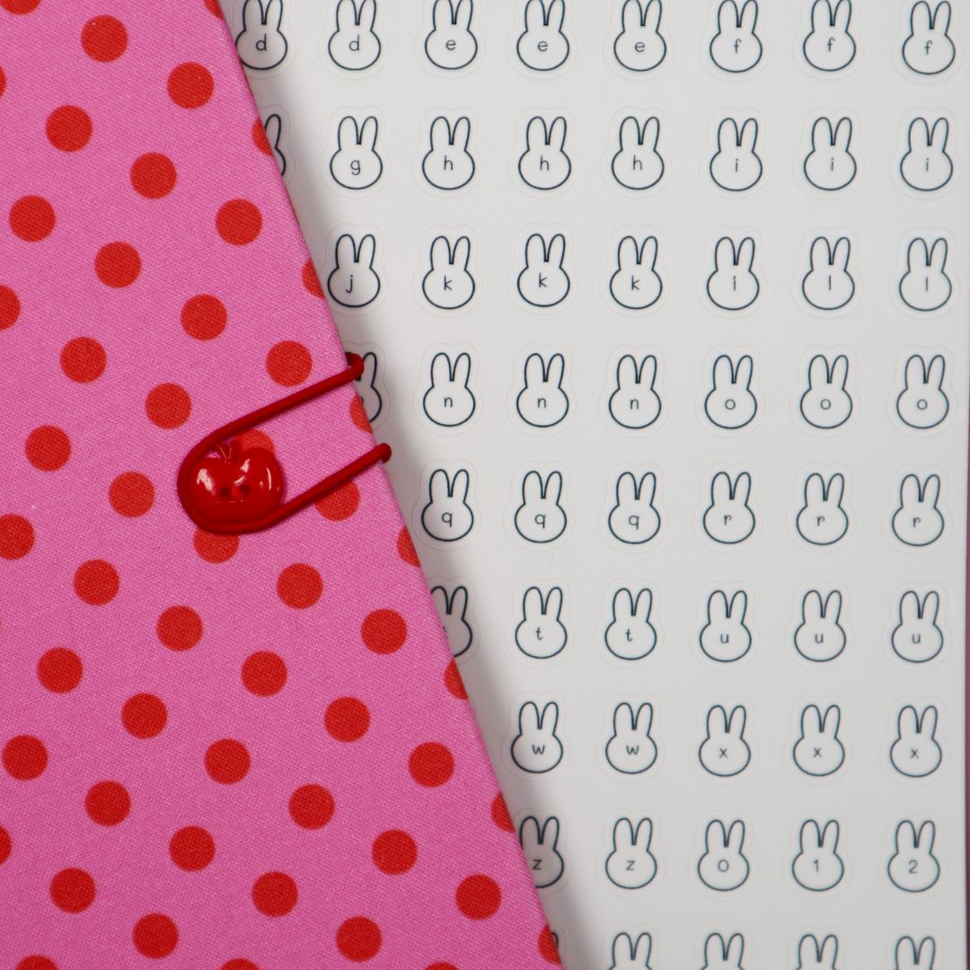 Planche de stickers - alphabet lapin 🐰