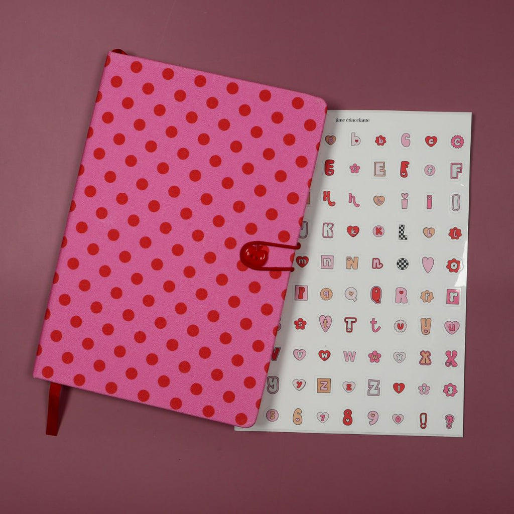 Planches de stickers - alphabet rétro love