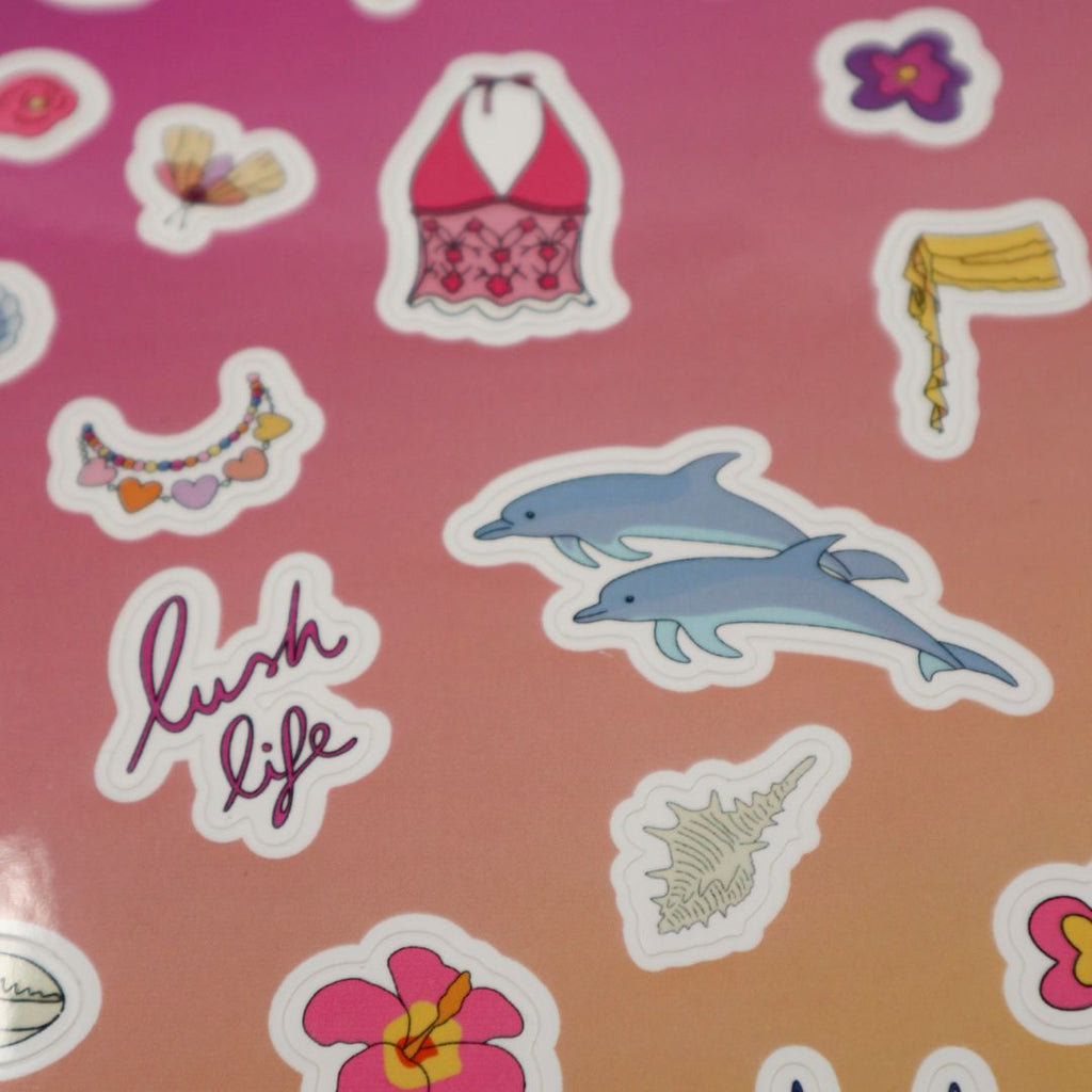 Planche de stickers - colourful summer 🐬