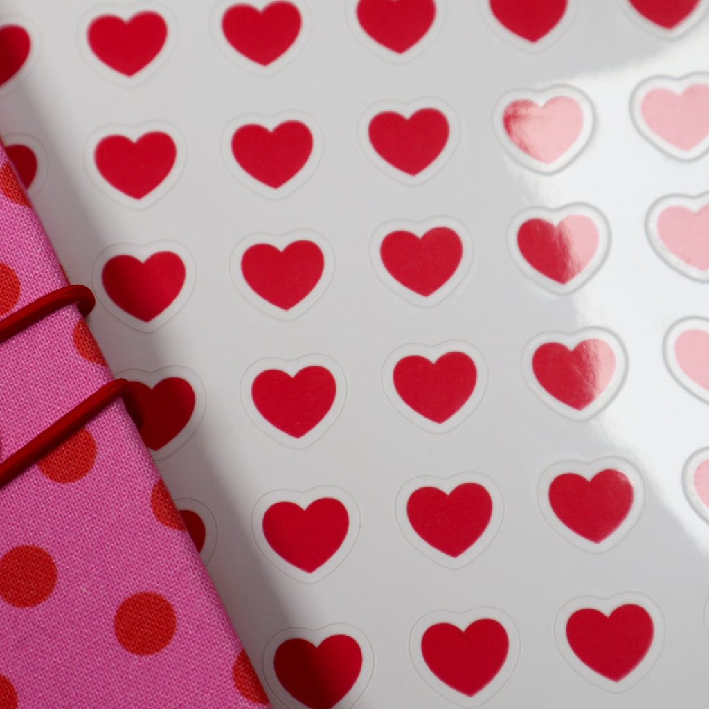 Planches de stickers - coeurs rouges ❤️