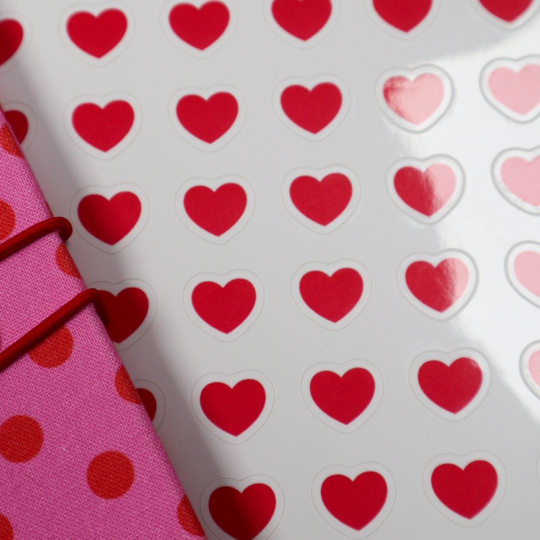 Planches de stickers - coeurs rouges ❤️
