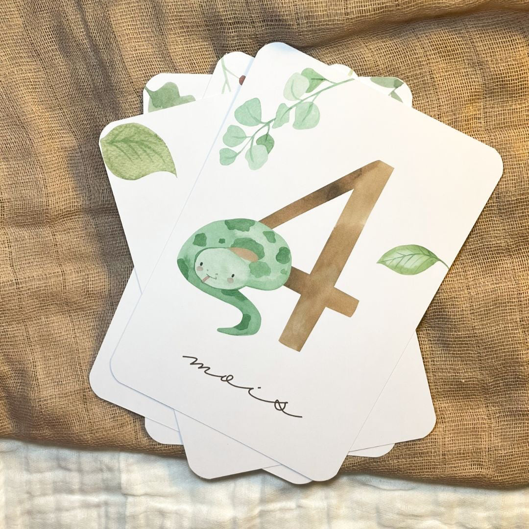 Baby Milestone Cards - First Year - Woodland