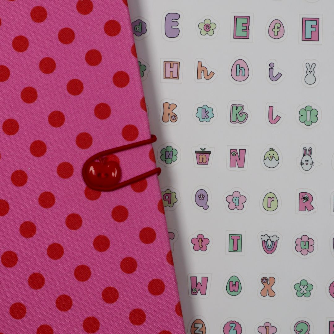 Planches de stickers - alphabet easter
