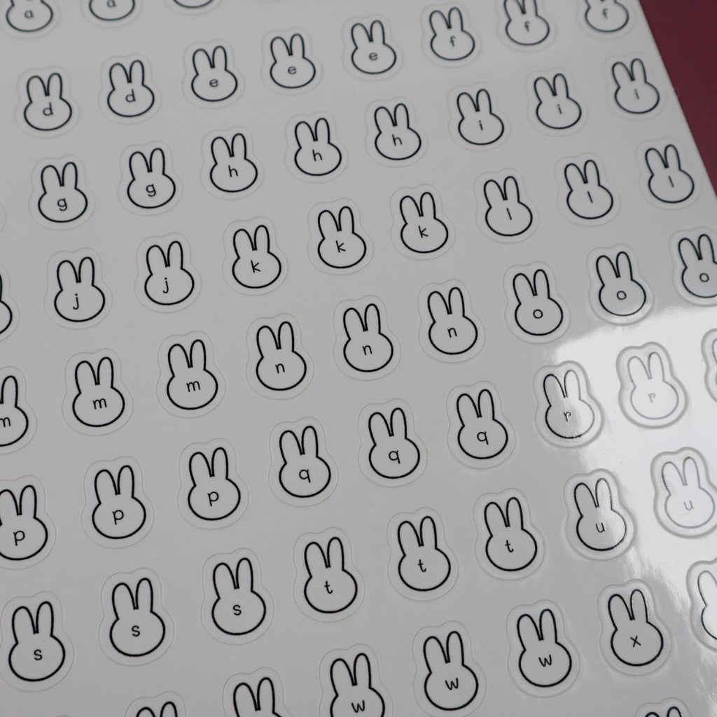 Planche de stickers - alphabet lapin 🐰