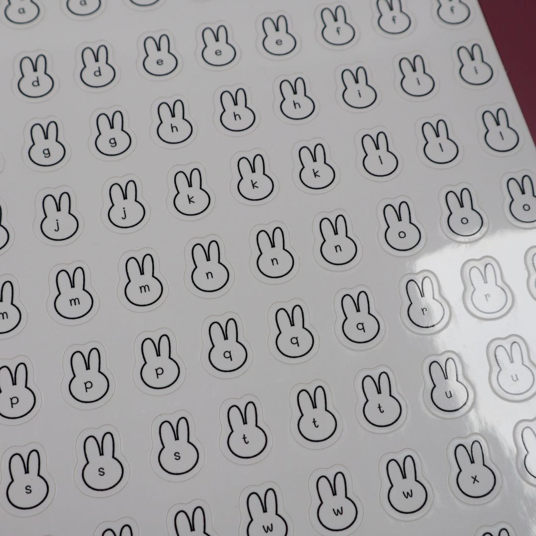 Planche de stickers - alphabet lapin 🐰