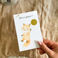 Gender reveal card - Fox &amp; Balloons