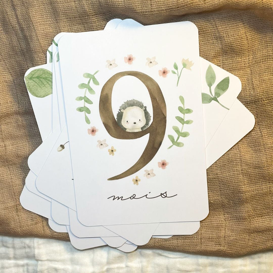 Baby Milestone Cards - First Year - Woodland