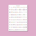 Planches de stickers - alphabet easter