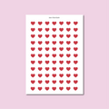 Planches de stickers - coeurs rouges ❤️