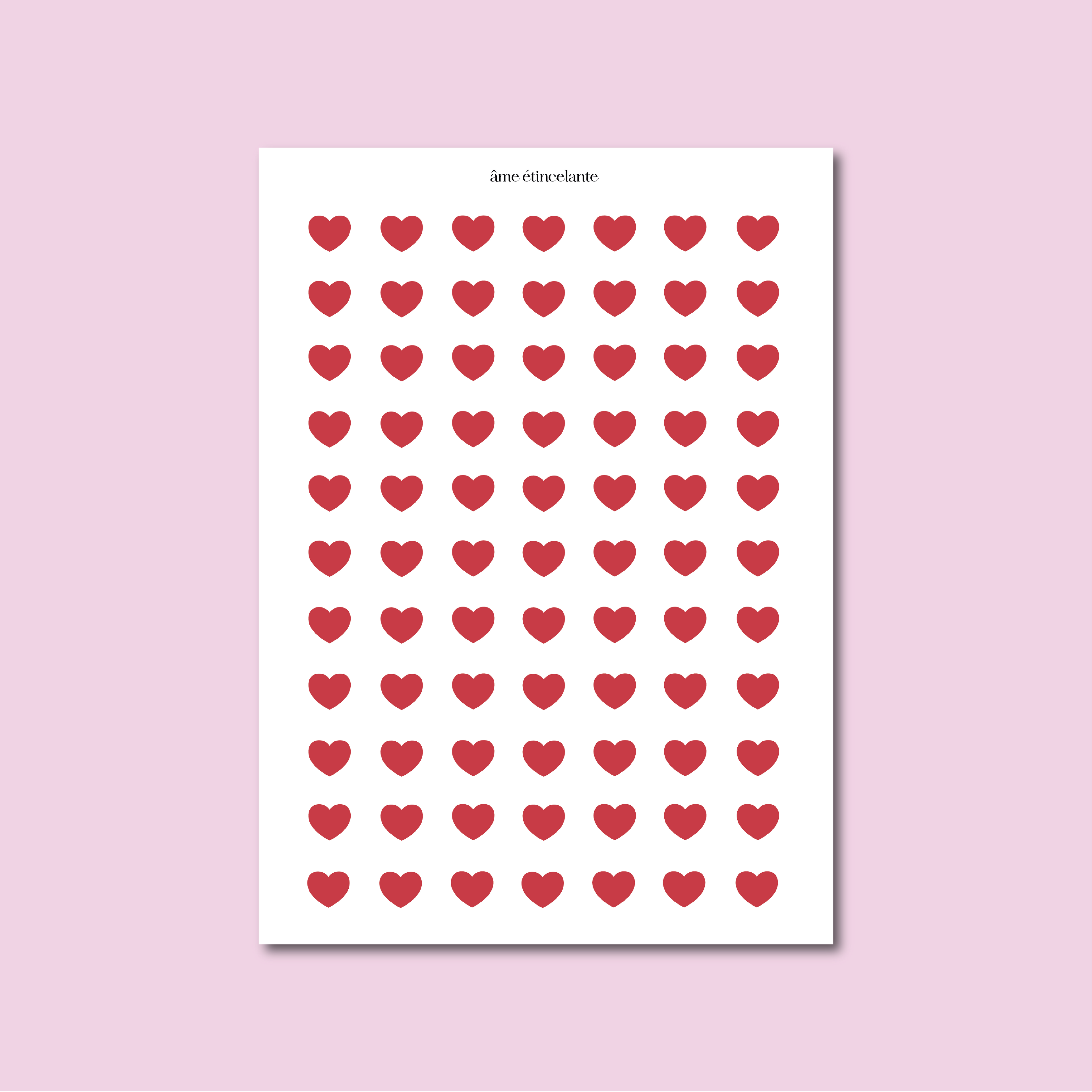 Planches de stickers - coeurs rouges ❤️