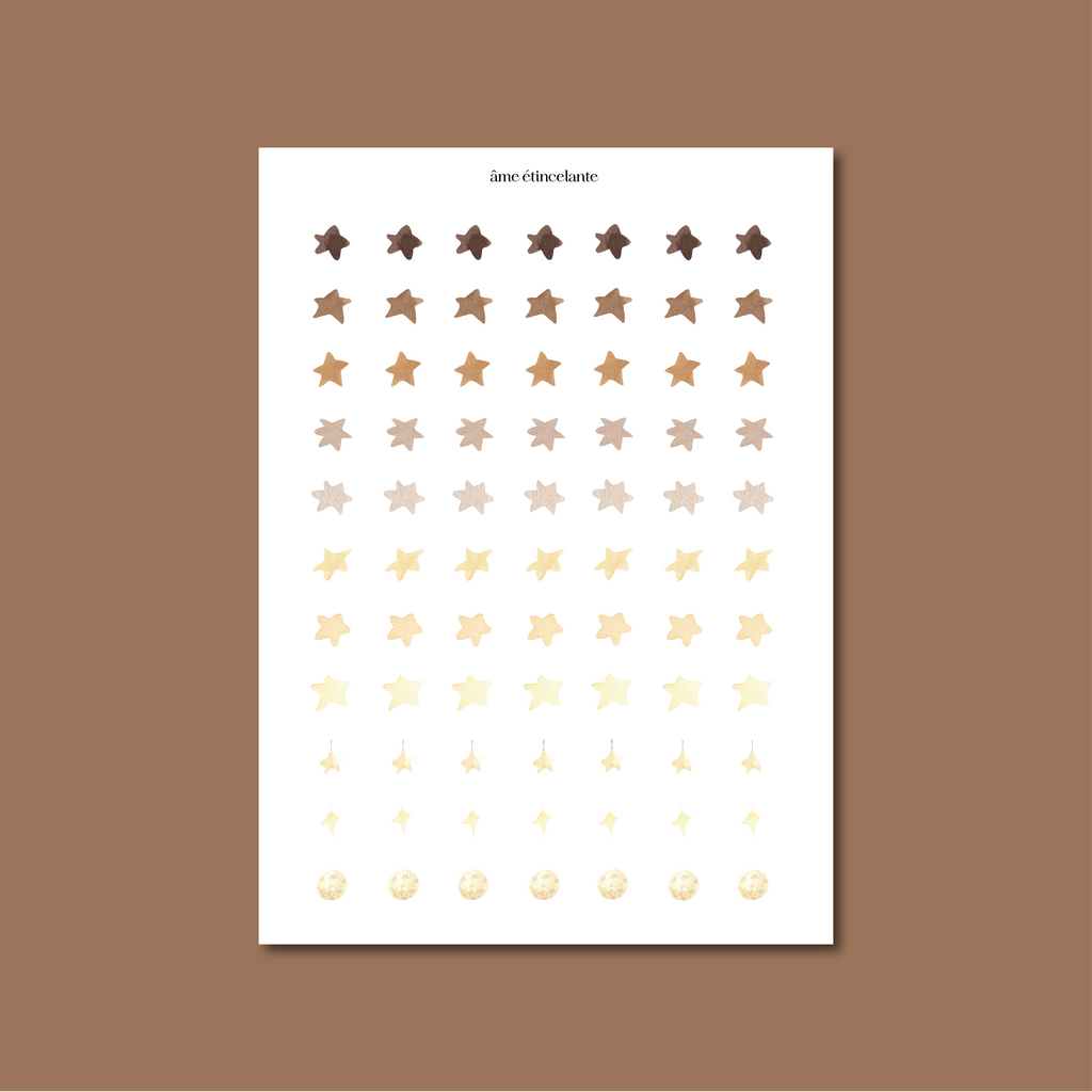 Planches de stickers - étoiles 🌟