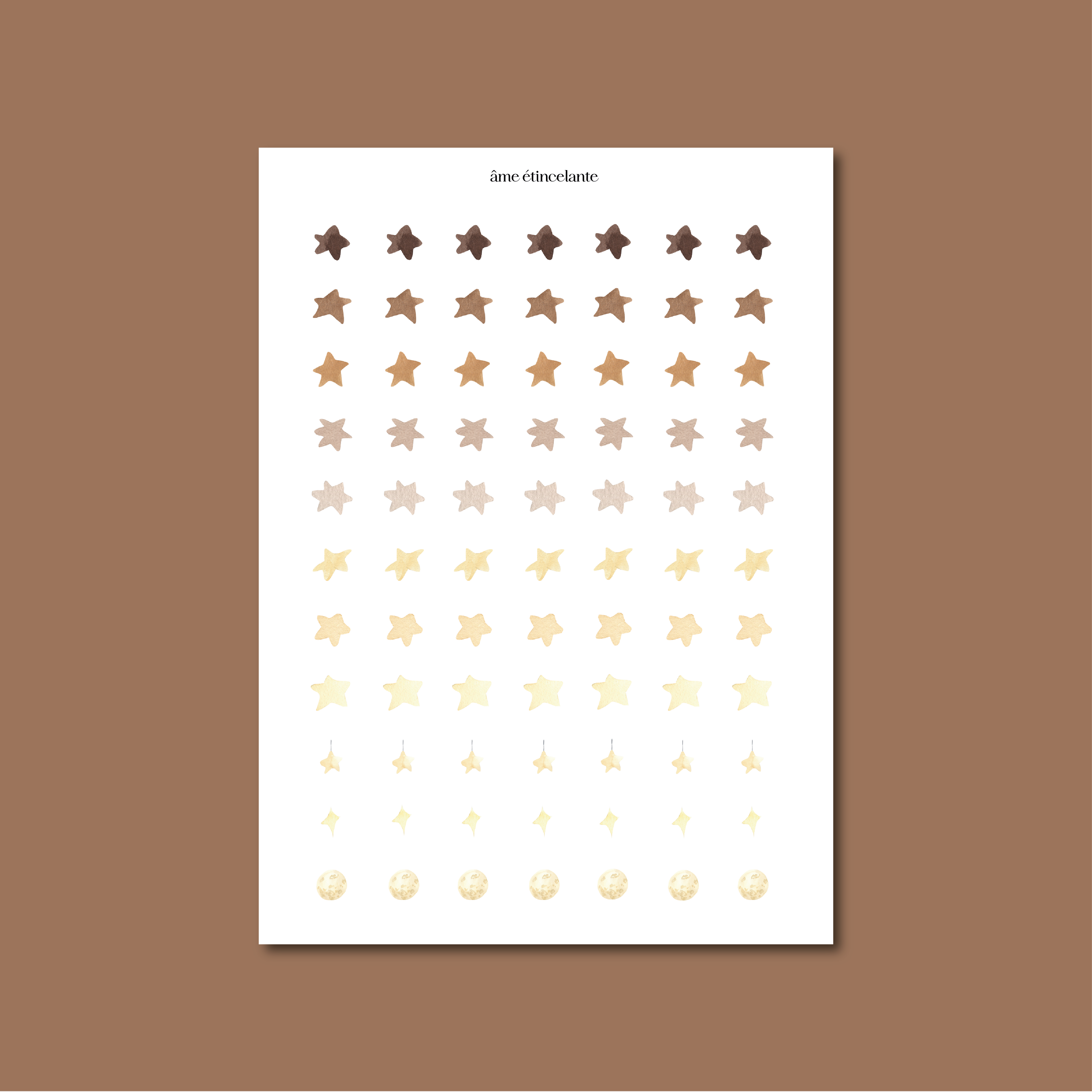 Planches de stickers - étoiles 🌟