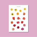 Planches de stickers - fleurs 🌼