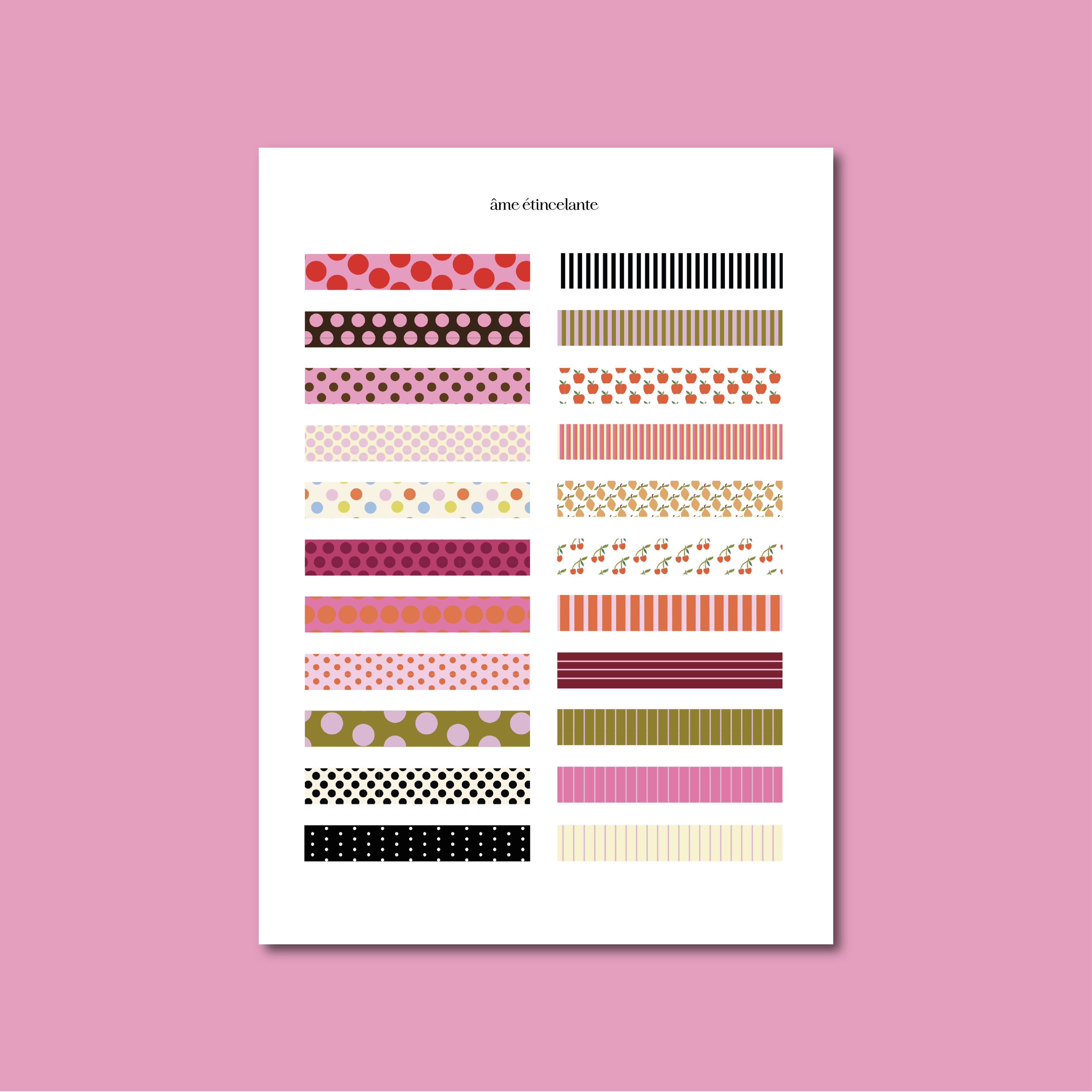 Planche de stickers - washi 📓