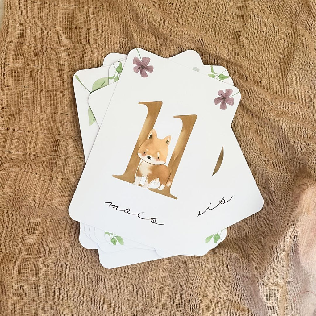 Baby Milestone Cards - First Year - Australian Animals