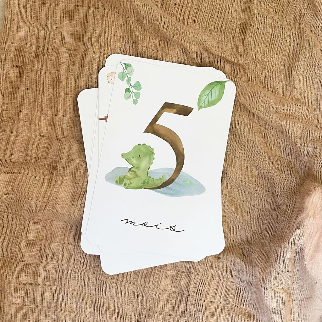 Baby Milestone Cards - First Year - Australian Animals