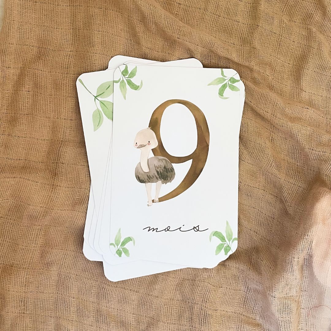 Baby Milestone Cards - First Year - Australian Animals