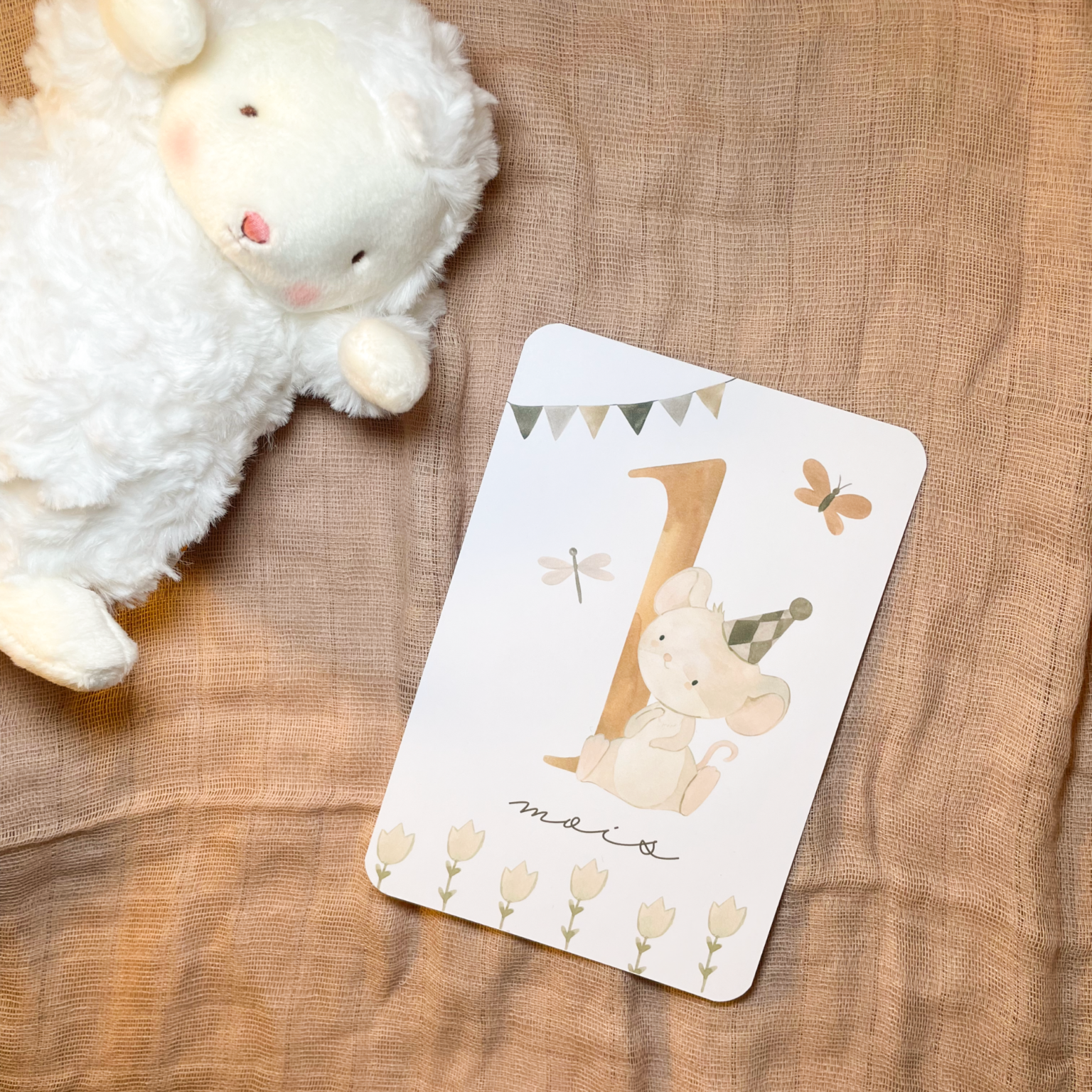 Baby milestone cards - First year - Bohemian Forest