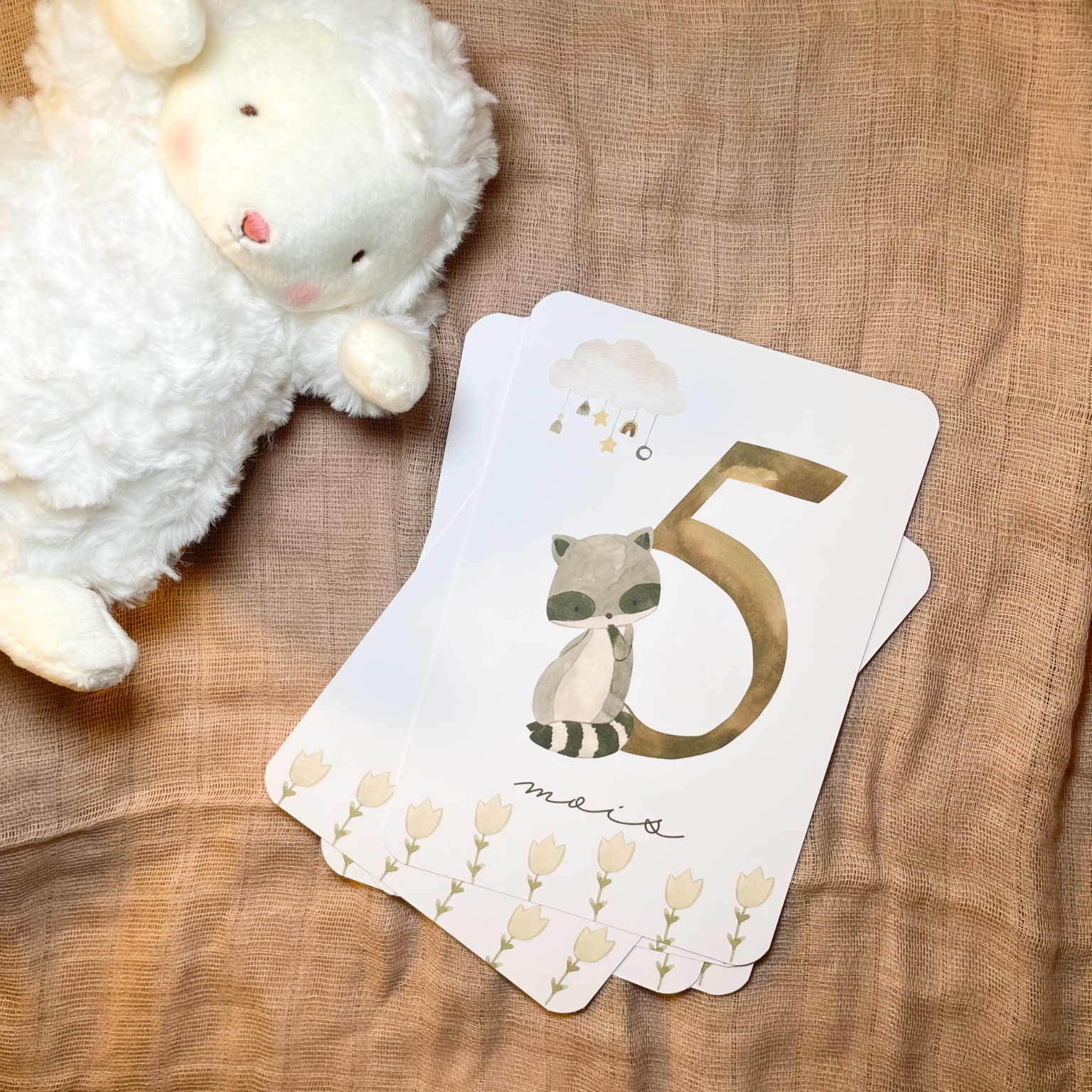 Baby milestone cards - First year - Bohemian Forest