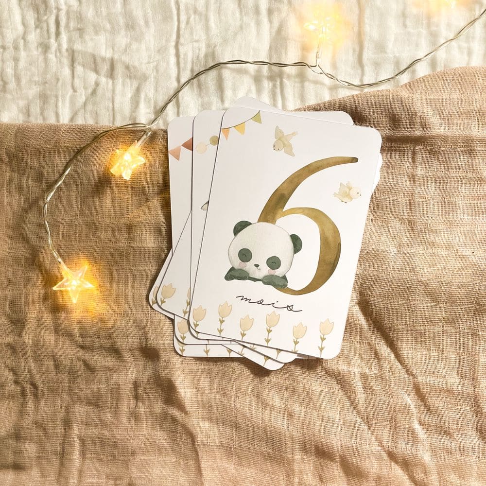 Cartes étapes bébé - Première année - Panda et Koala