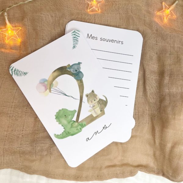 Baby Milestone Cards - Second Year - Australian Animals