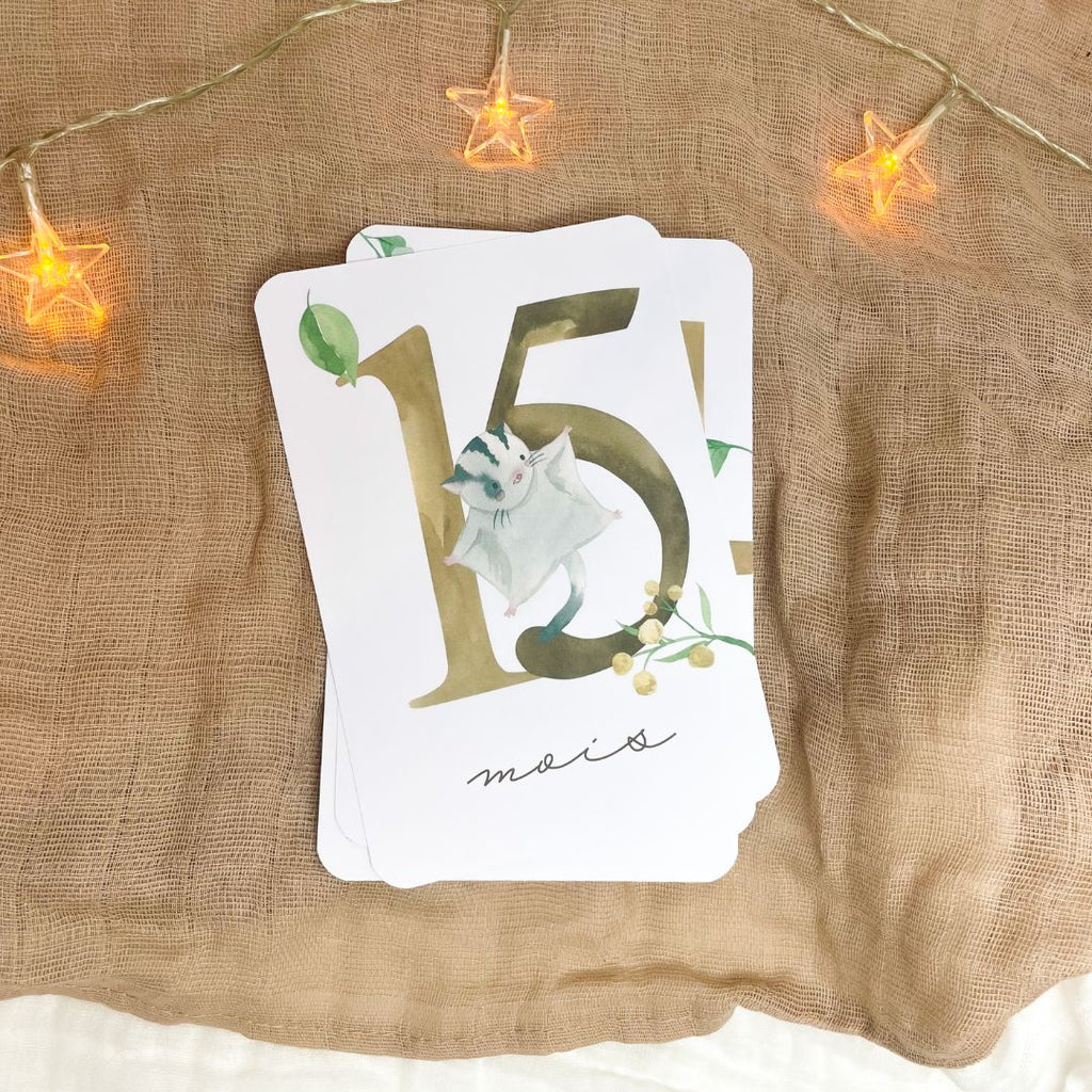 Baby Milestone Cards - Second Year - Australian Animals