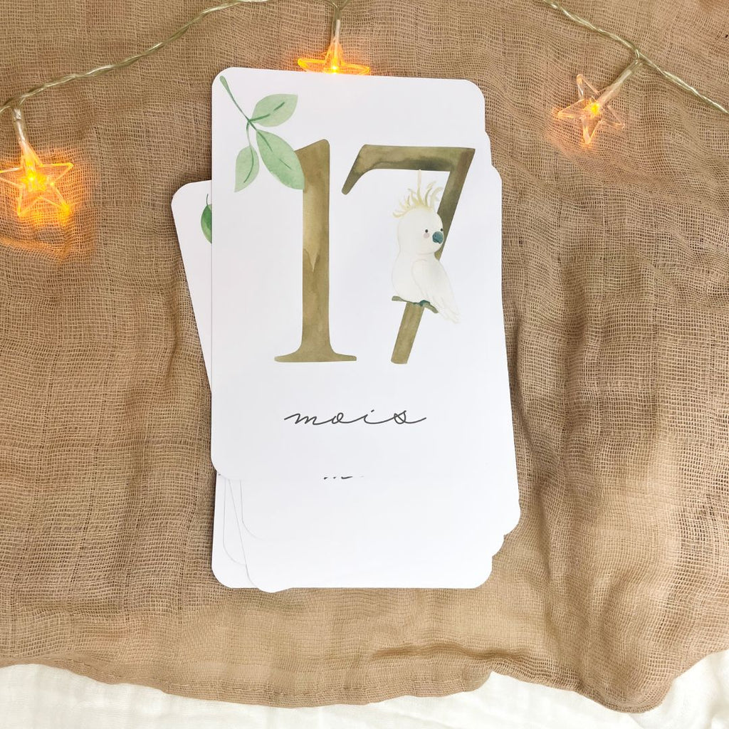 Baby Milestone Cards - Second Year - Australian Animals