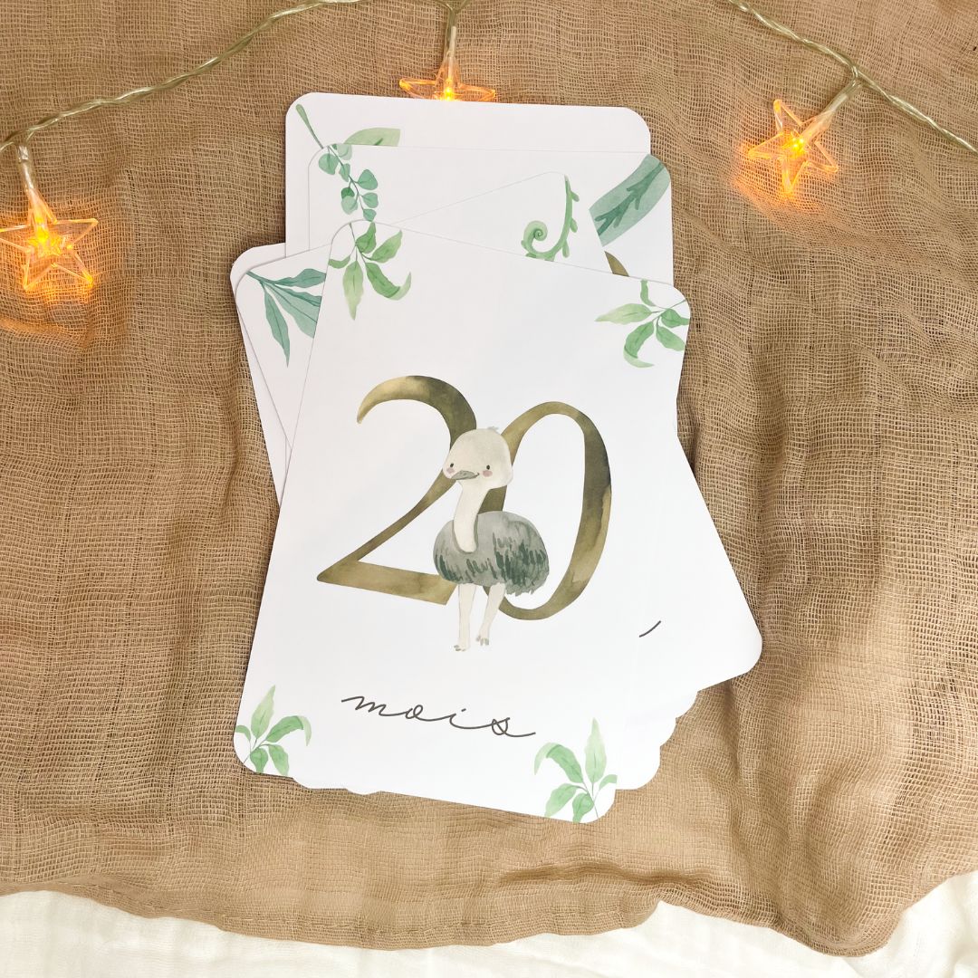 Baby Milestone Cards - Second Year - Australian Animals
