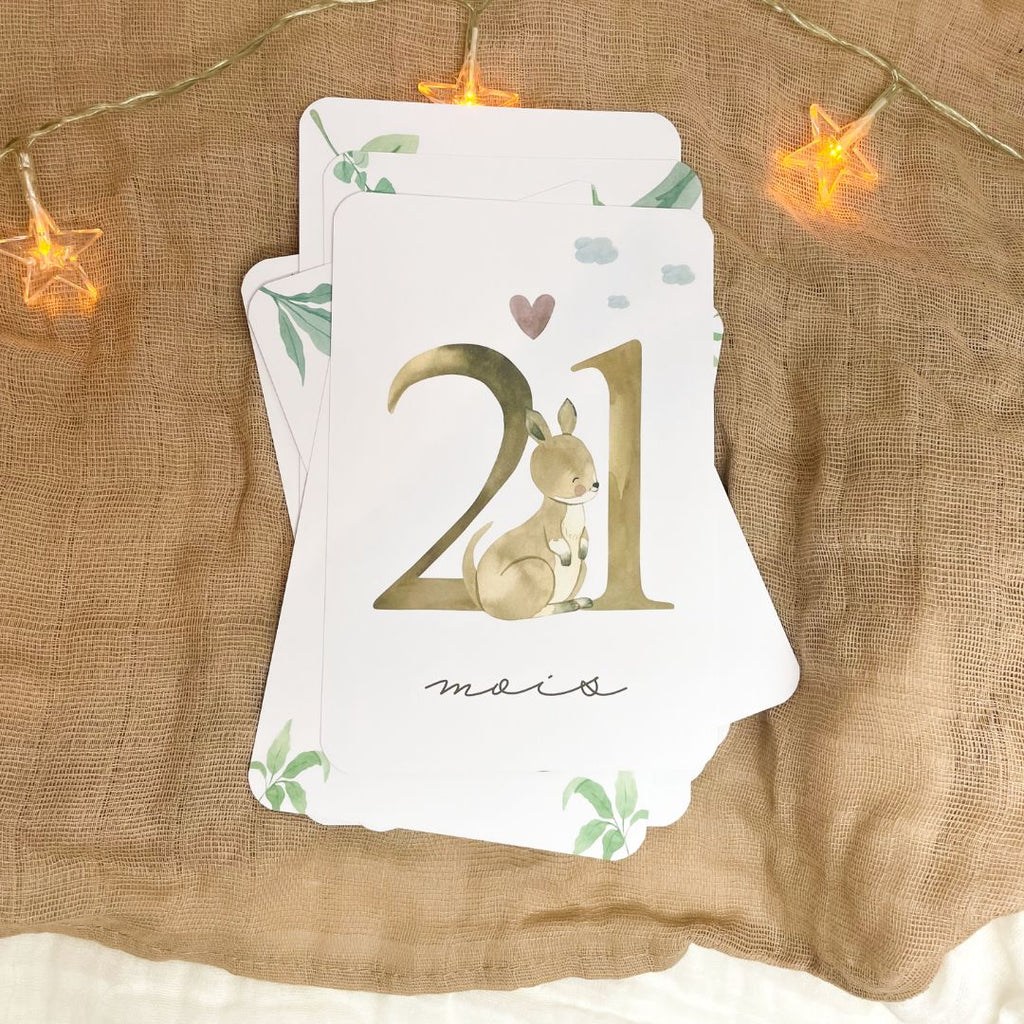 Baby Milestone Cards - Second Year - Australian Animals
