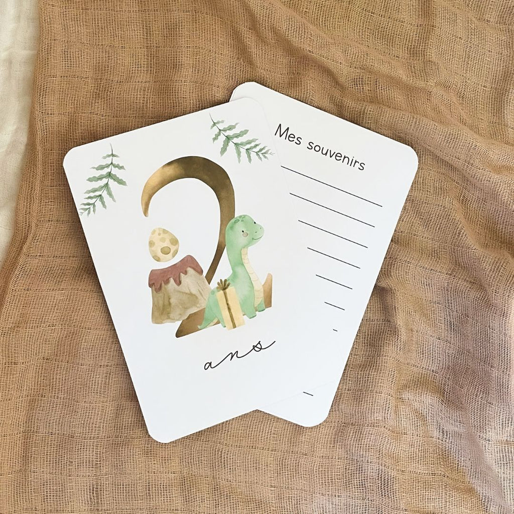 Baby Milestone Cards - Second Year - Dinosaur